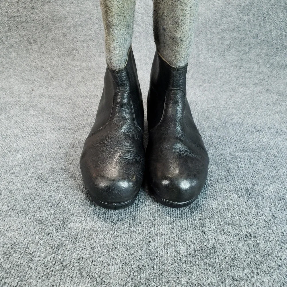 Vintage WWII German Military Boots Mens Size 10 Black Leather Felt Insulated